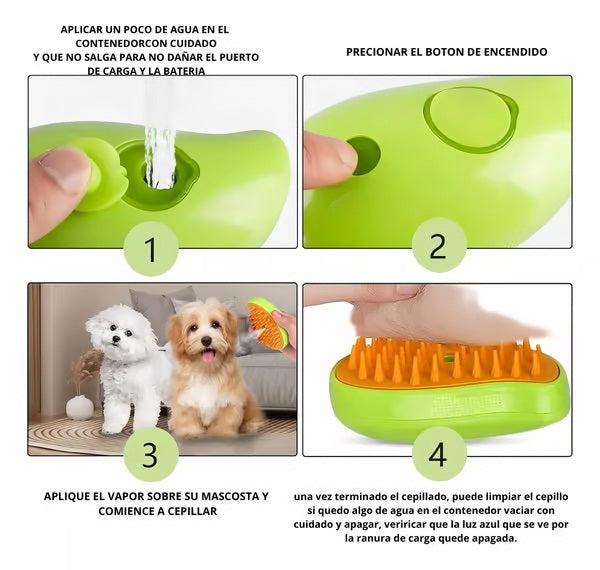 CEPILLO DE VAPOR PARA MASCOTAS